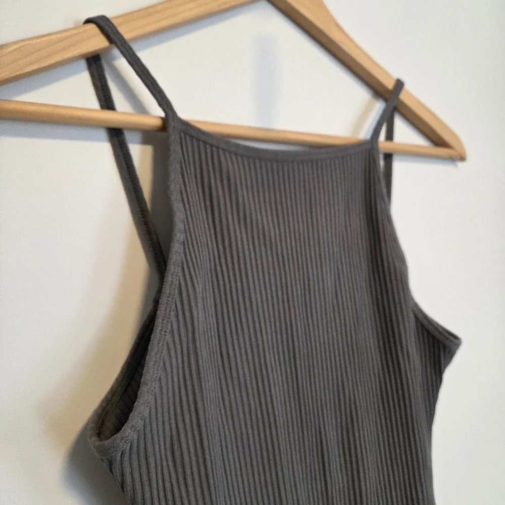 Wilfred Ribbed Knit Bodysuit Grey/Green Size M - Picture 3 of 7